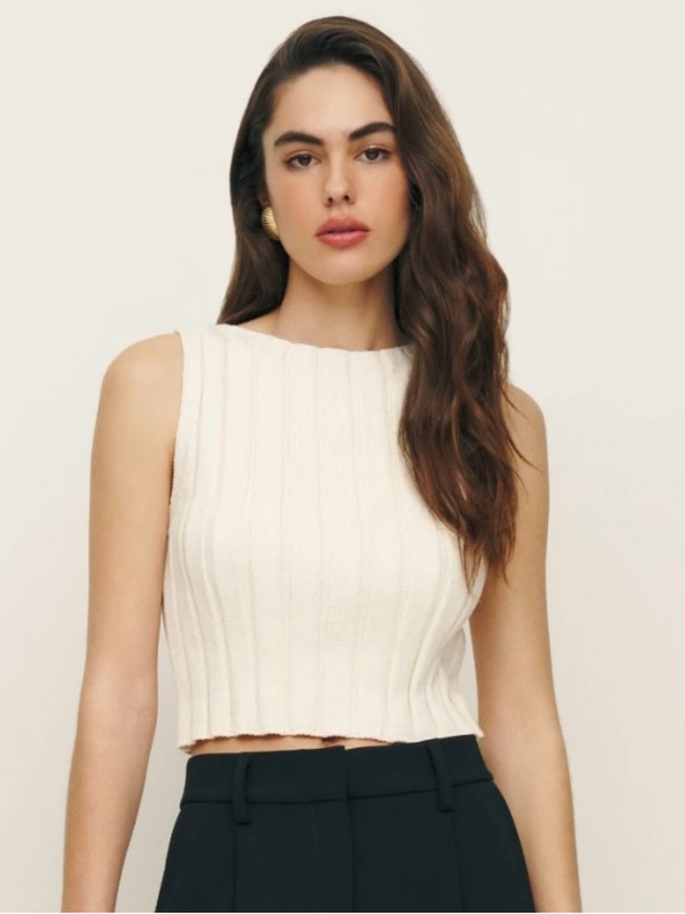 Like new medium Reformation Callie Cotton Ribbed Sweater Tank